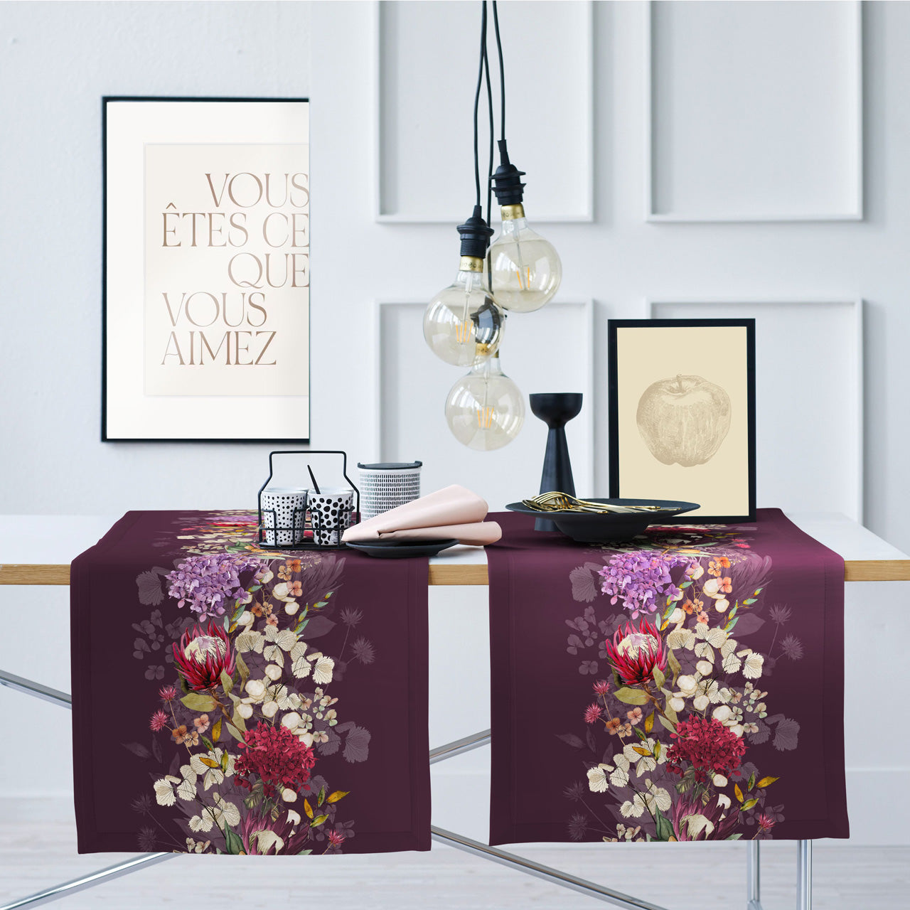 APELT 3402 Läufer zarte Herbstblüten