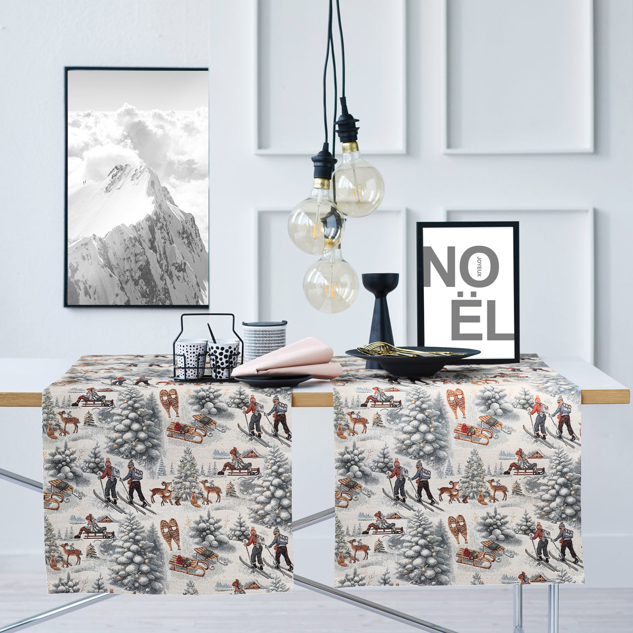 APELT 3714 Läufer Weihnachtsmotiv im angesagten american-x-mas -Style