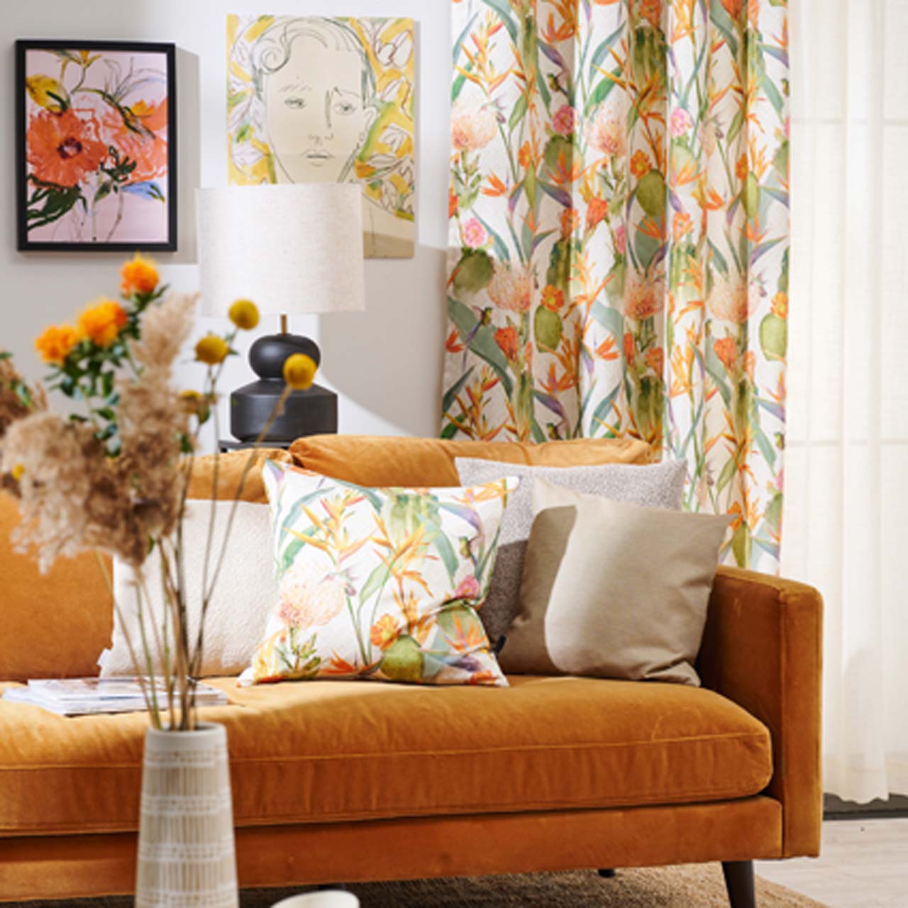 APELT 6522 Kissenbezug Exotische Blüten und Pflanzen