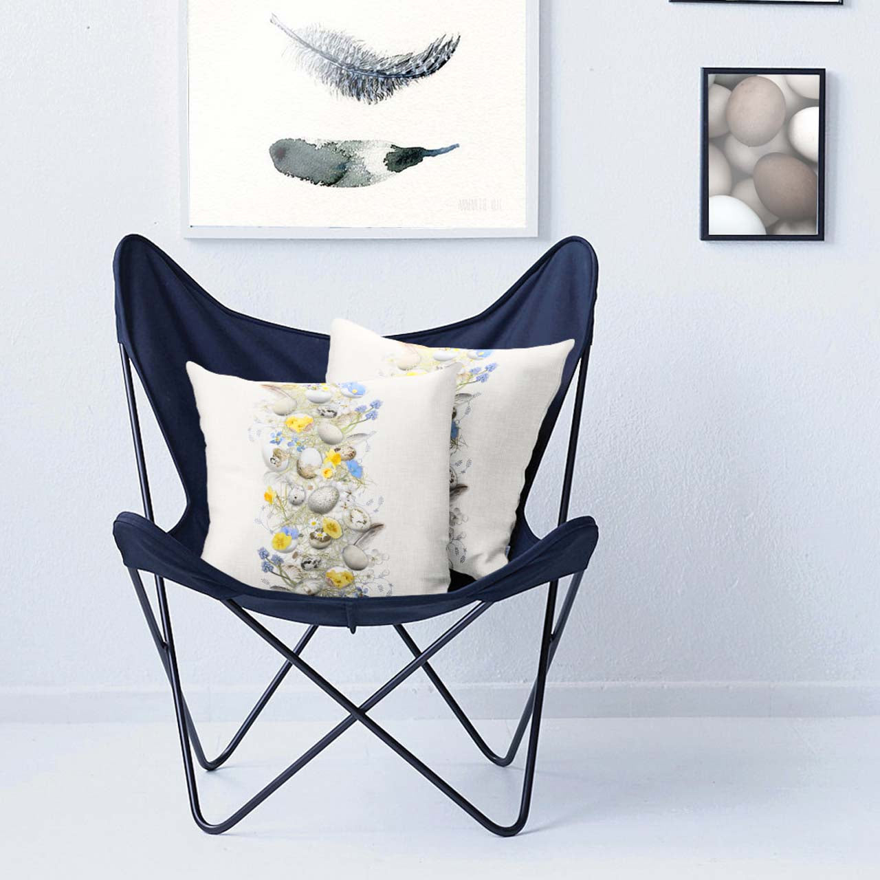 APELT 6810 Kissen Oster-Motiv Ostereier und Blüten