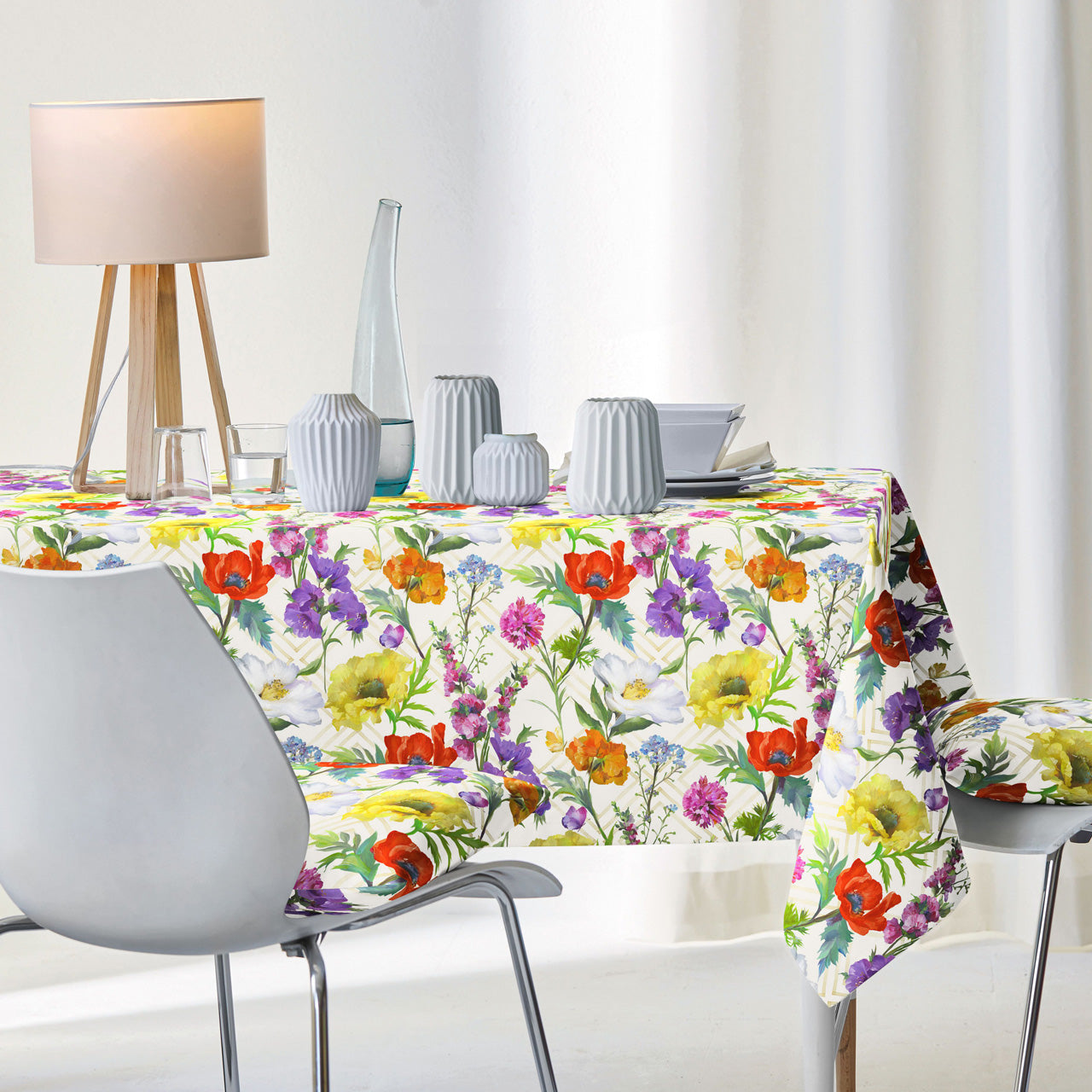 APELT 7001 Tischdecke Sommerblumen all-over