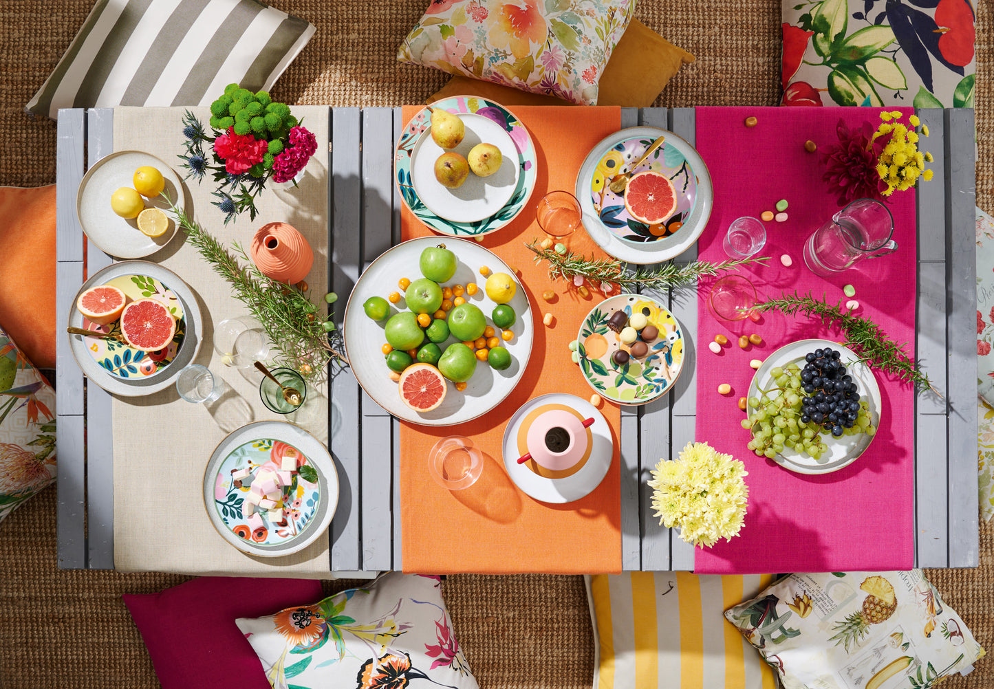 APELT Arizona Tischläufer Uni Leinenoptik