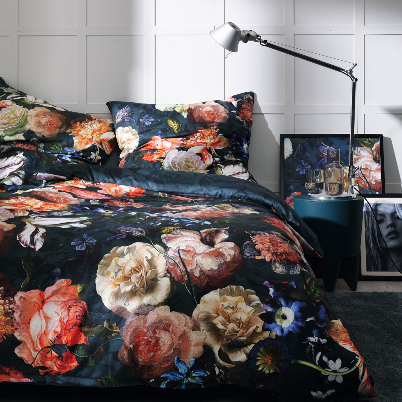APELT Louise Bettwäsche Baumwoll-Satin Rosen Blumenmotiv