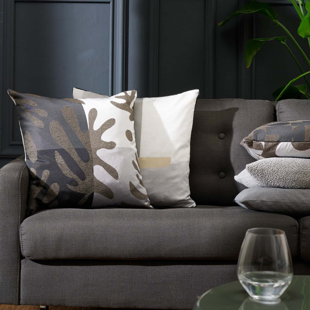 APELT Dora Kissen Blattmotiv Basic