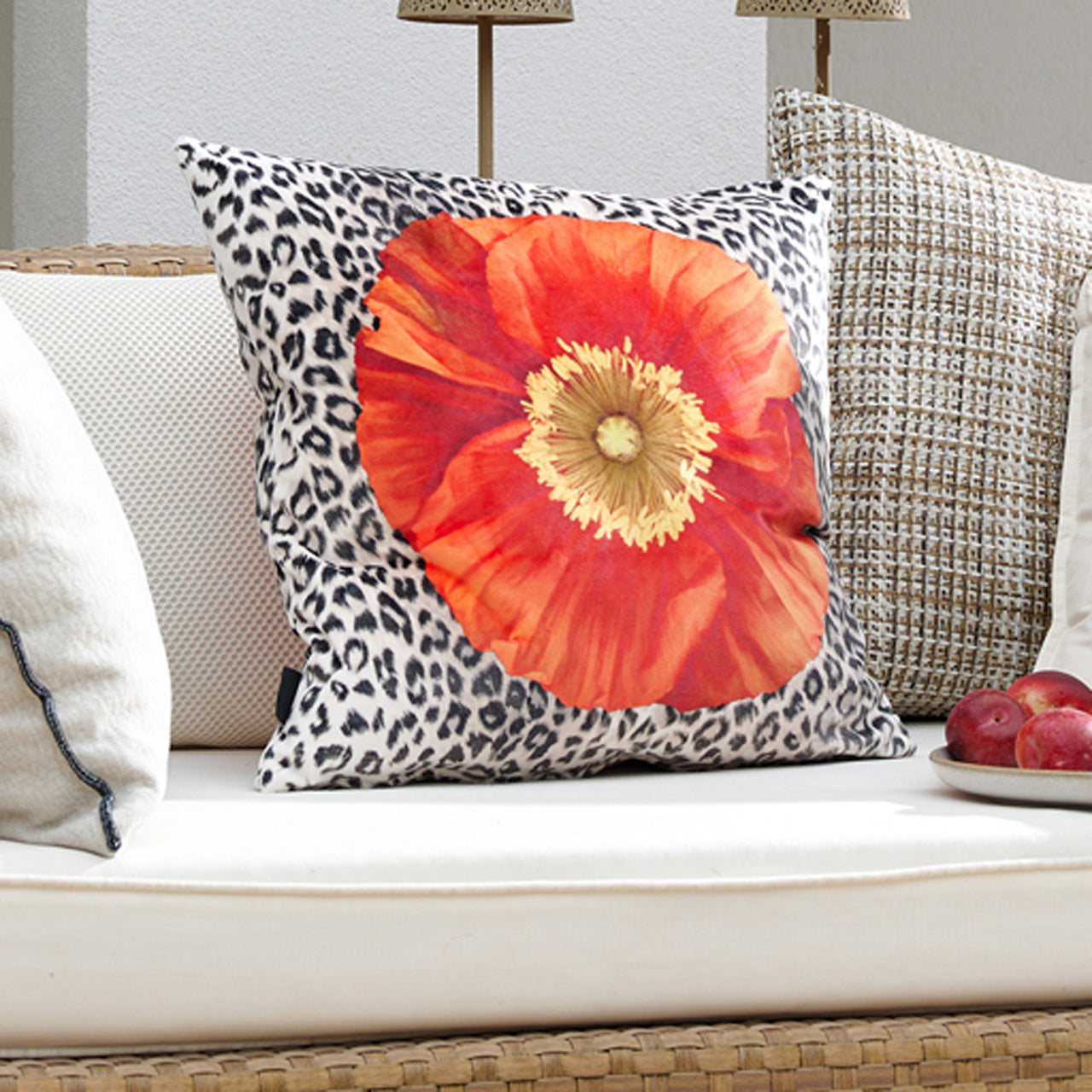 APELT Giulia Kissen Mohnblüte auf Leoprint
