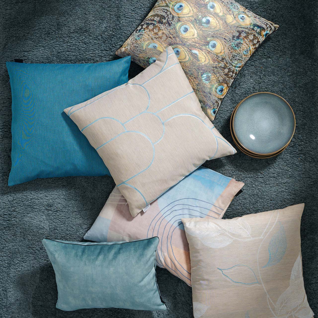 APELT Valerie Kissen Blatt Motiv Basic