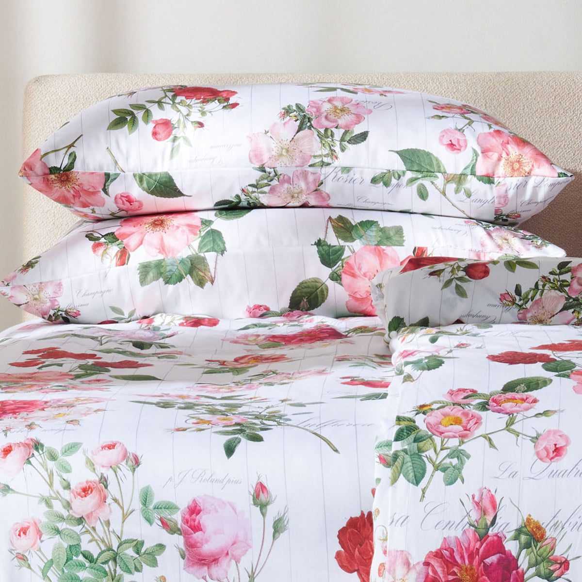 APELT Laura Bettwäsche Baumwoll-Satin Rosen all over