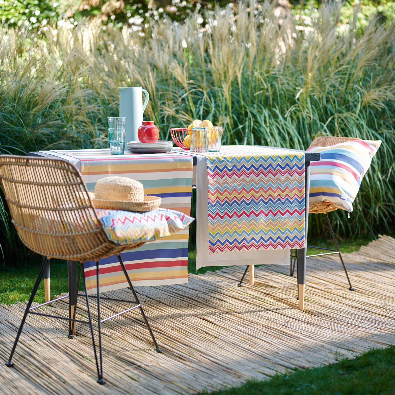 APELT 3901 Tischdecke Streifen Outdoor