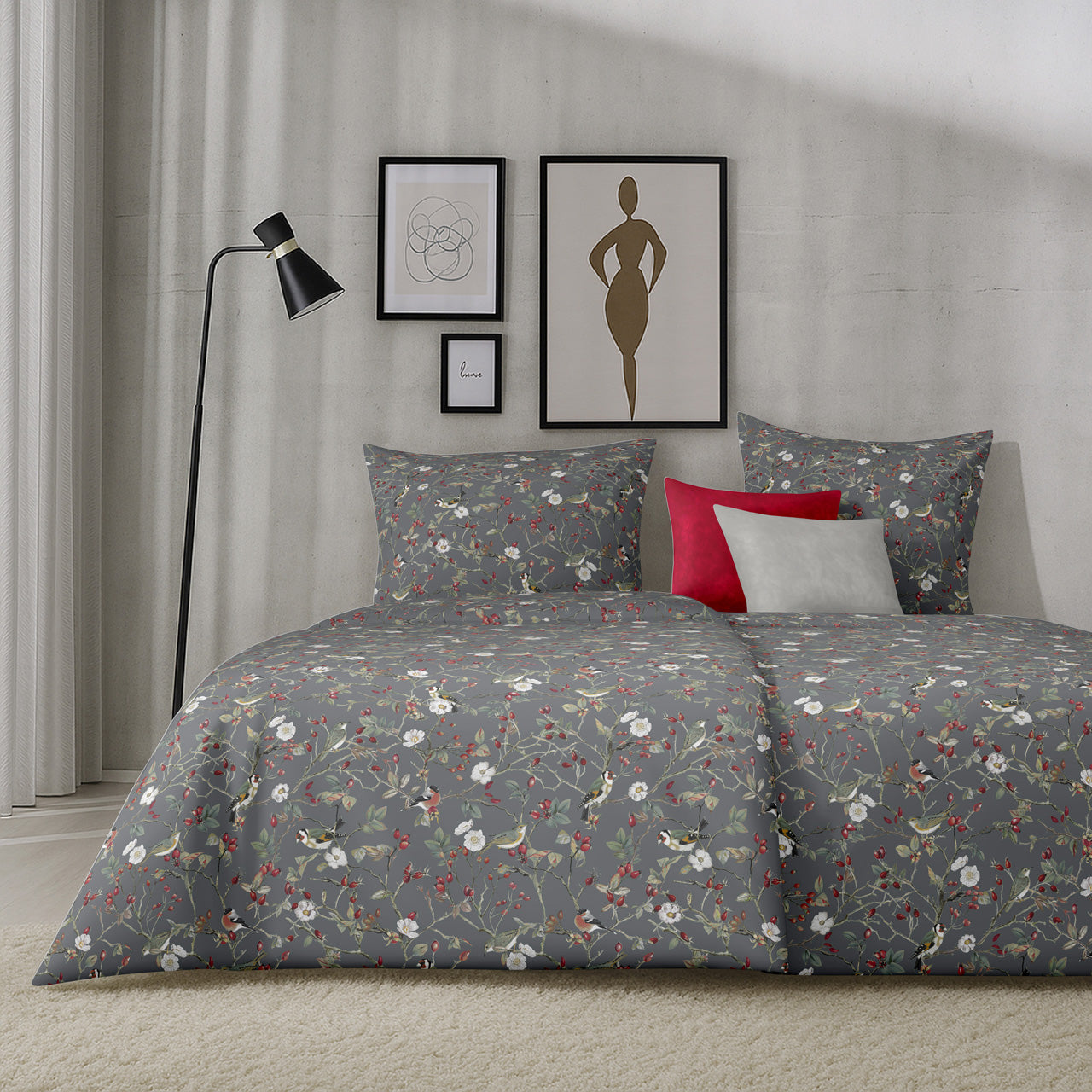 APELT Freya Bettwäsche Baumwoll-Satin Hagebutte