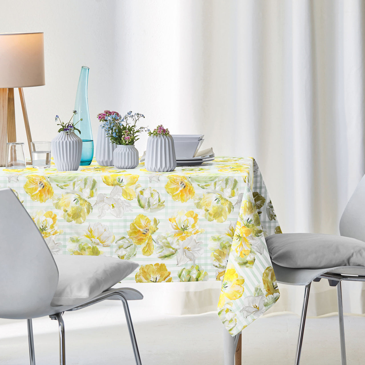 APELT 6405 Tischdecke Papageientulpen Frühjahrsblüten