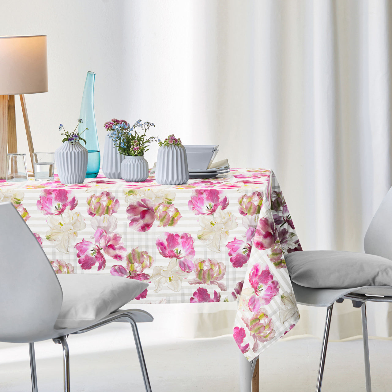 APELT 6405 Tischdecke Papageientulpen Frühjahrsblüten