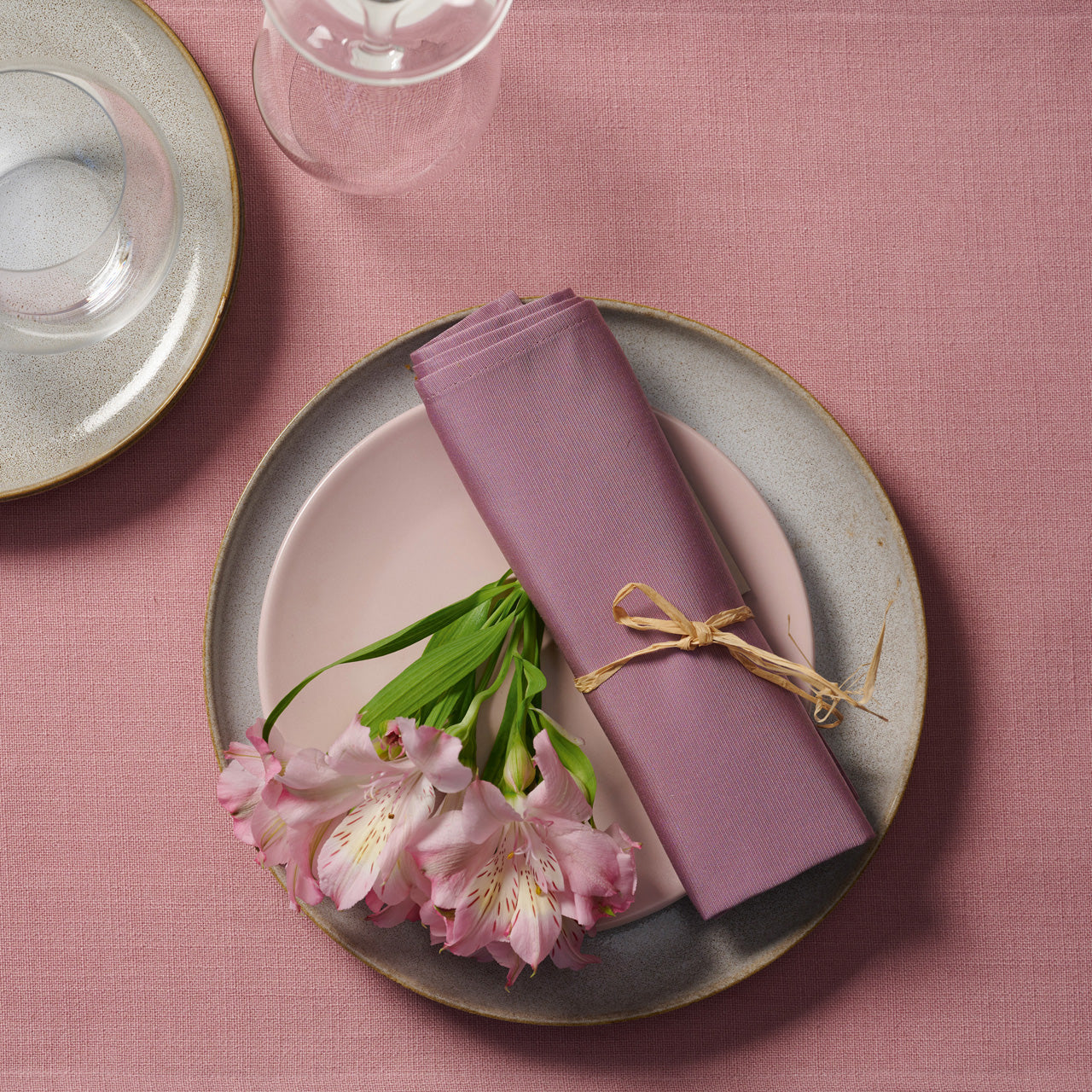 APELT Arizona Tischdecke Uni Leinenoptik