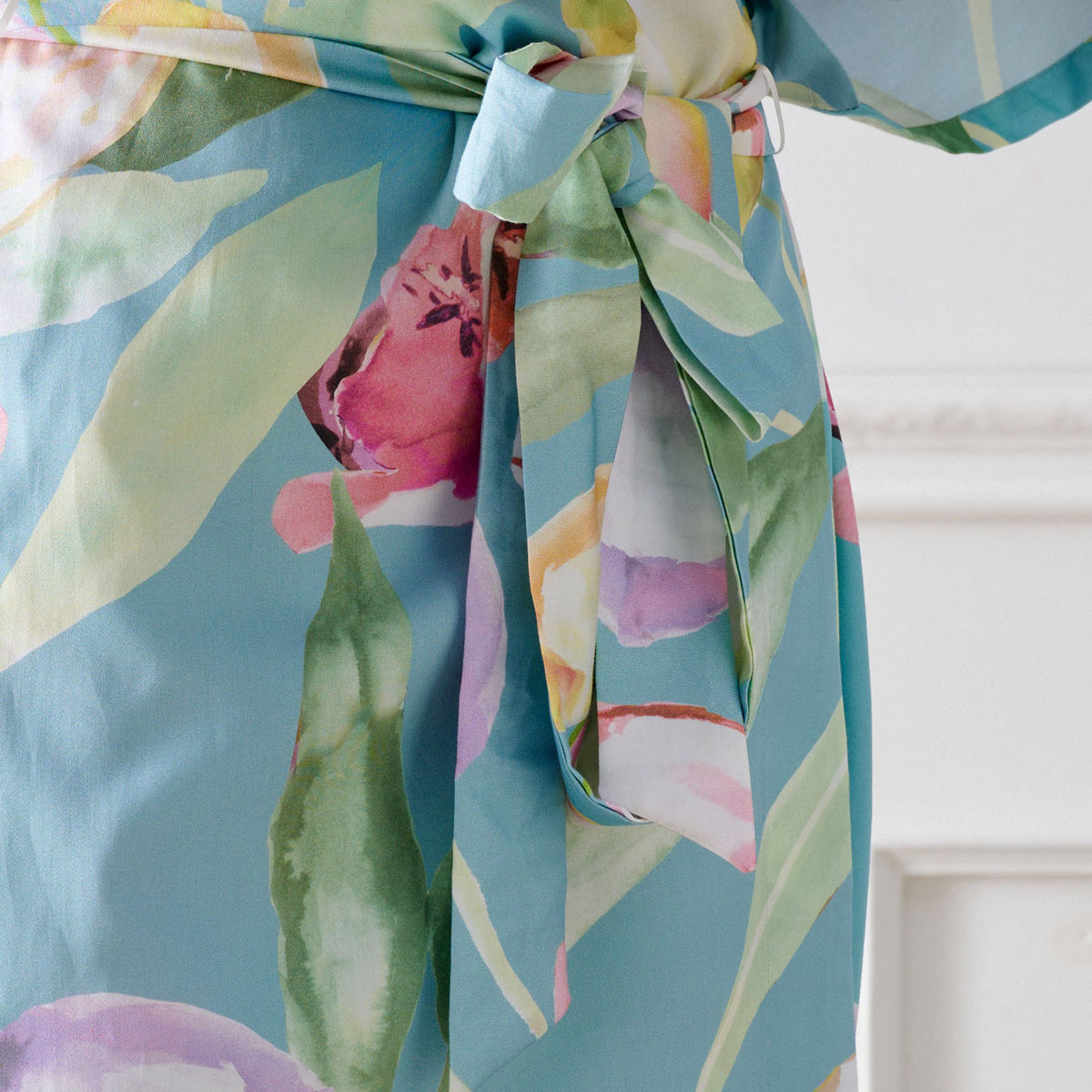 APELT Tulip Kimono Baumwoll-Satin Tulpenfeld