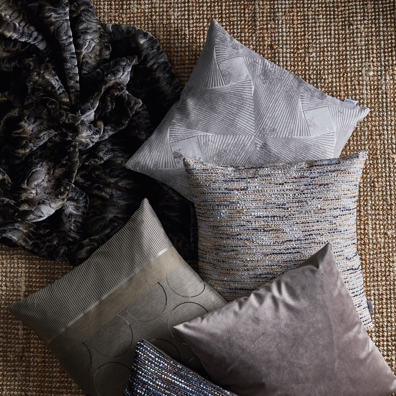 APELT Tweed Wendekissenbezug Chaneloptik