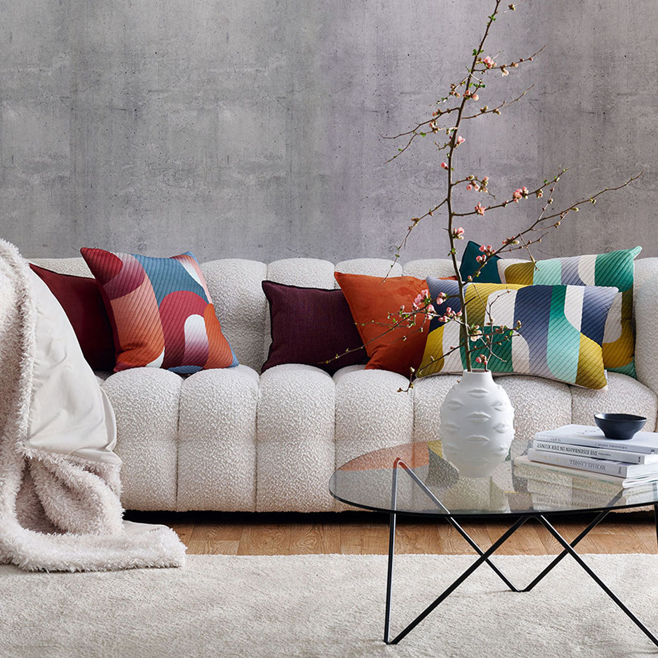 APELT Magnus Kissen Uni in Velouroptik