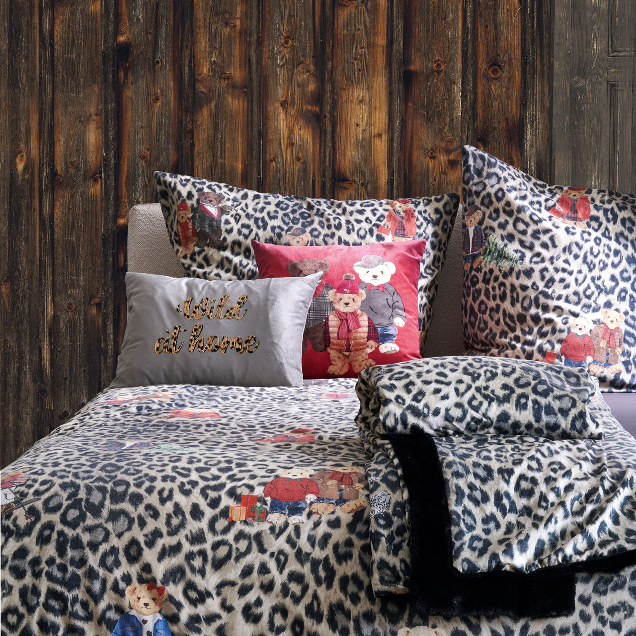 APELT Henry Bettwäsche Flanell Bärenkinder auf  Leoprint
