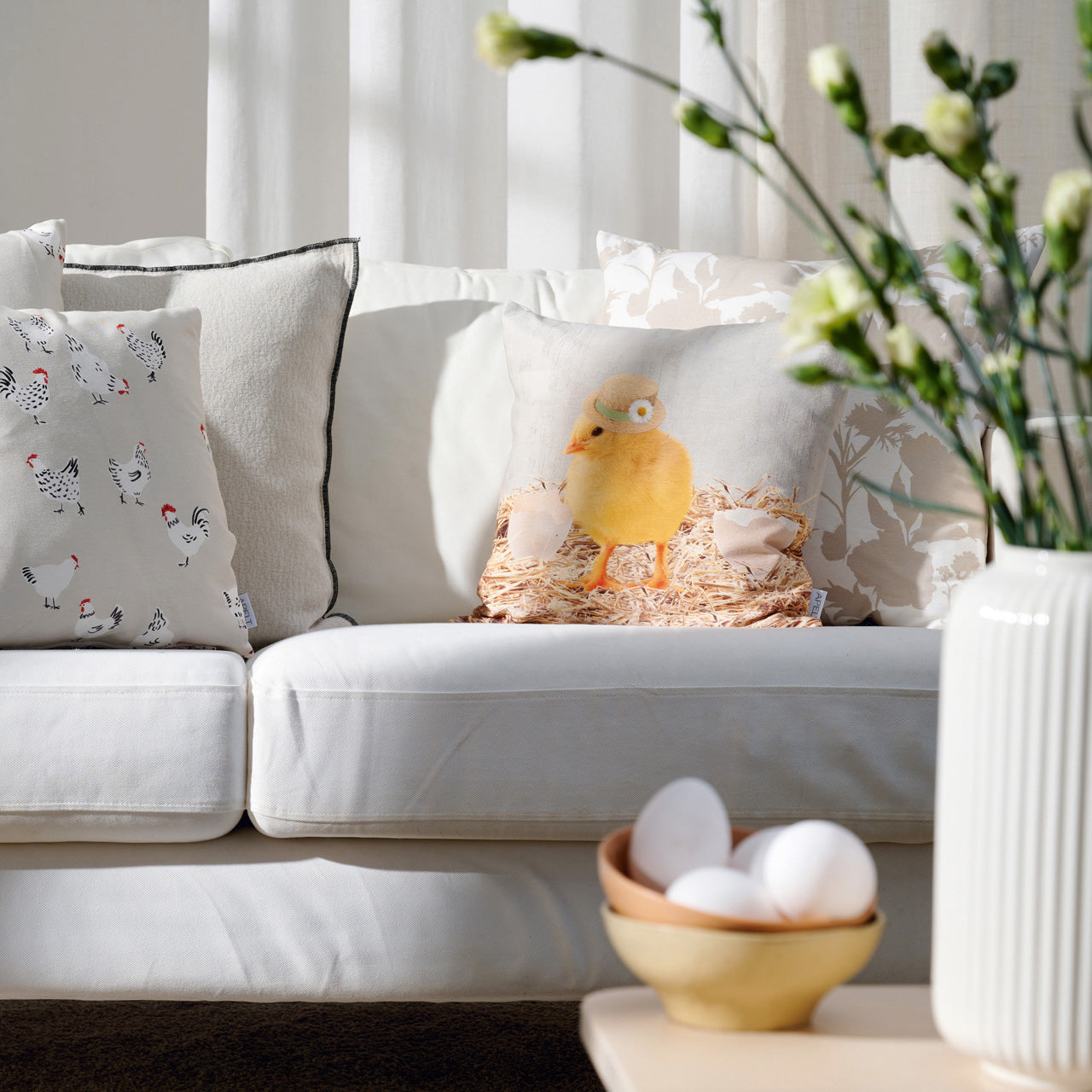 APELT 3103 Kissen österliches Design mit Osterküken
