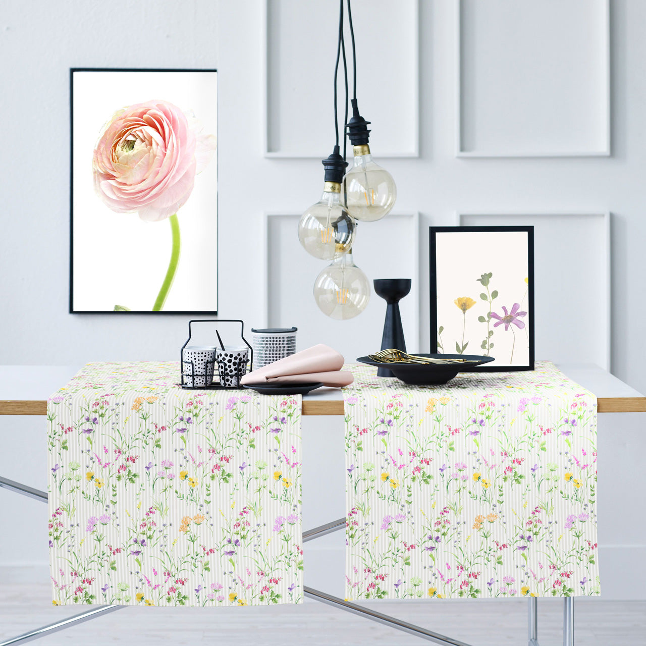 APELT 3105 Läufer Frühjahrsblüten-Motiv