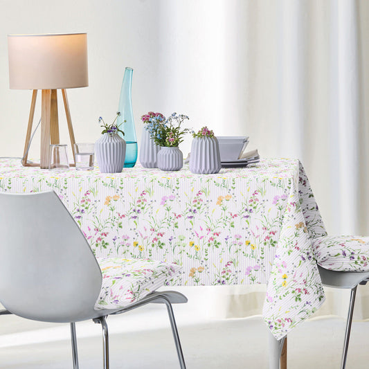 APELT 3105 Tischdecke Frühjahrsblüten-Motiv