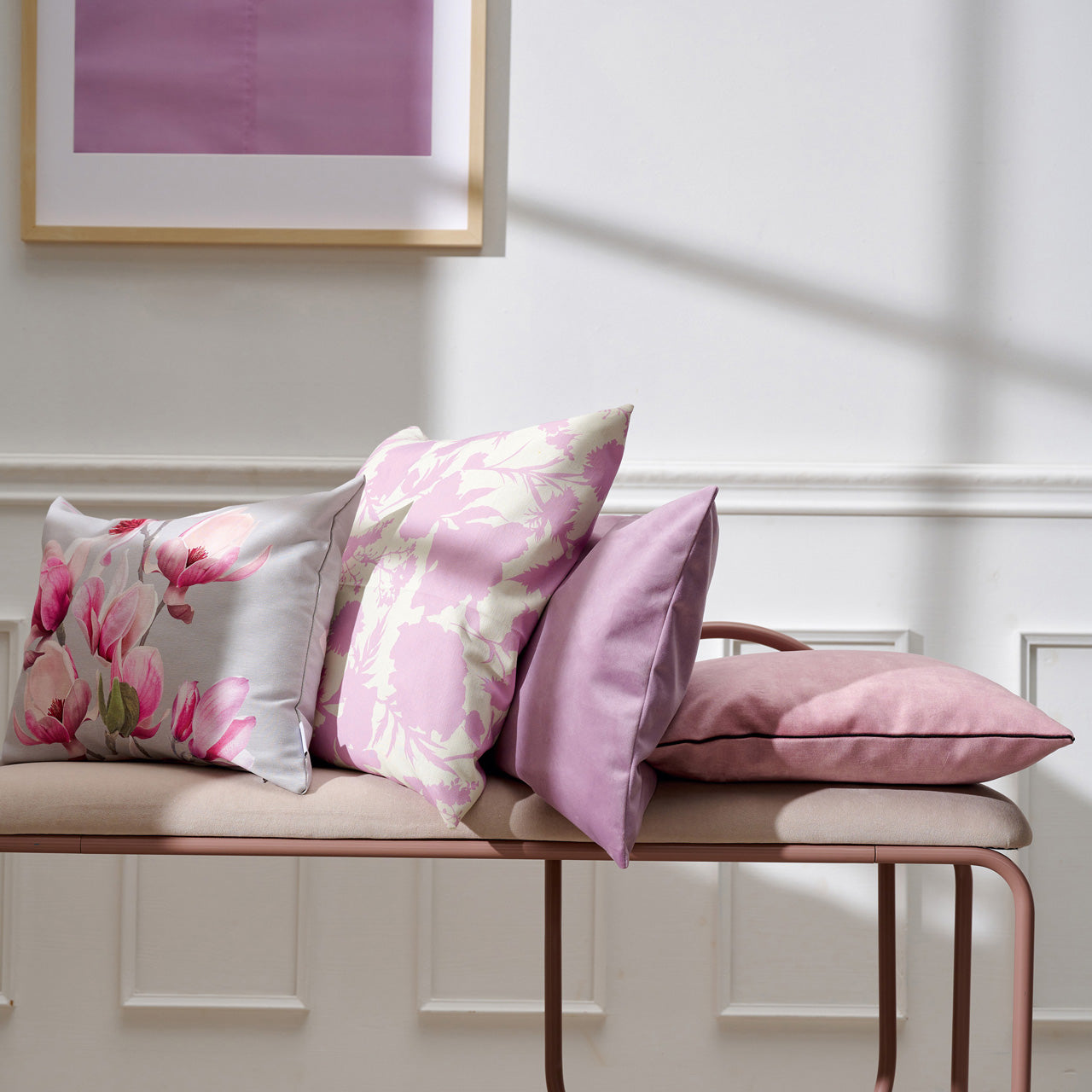 APELT 3107 Kissen Magnolien-Motiv