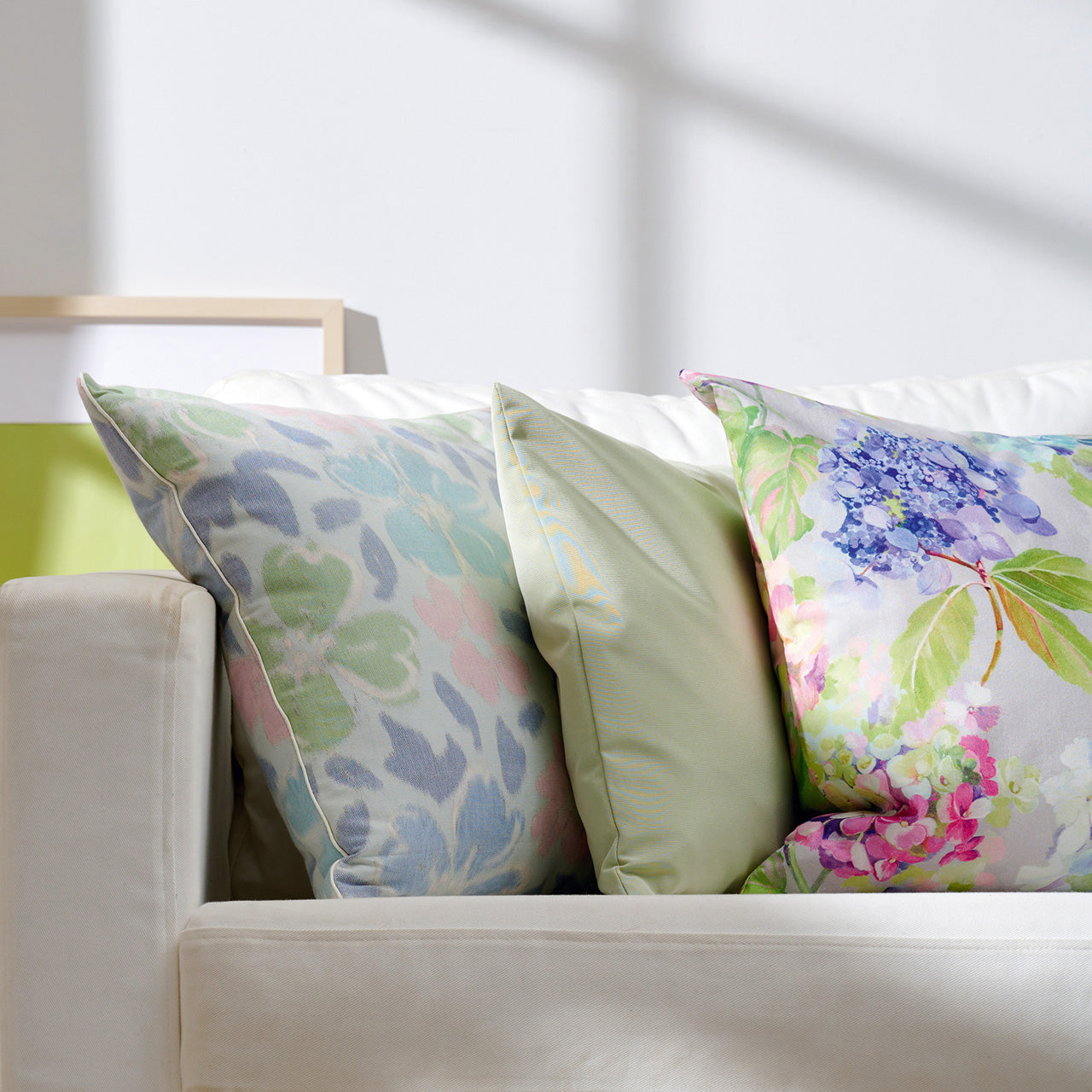 APELT 3108 Kissen Hortensien im Aquarellstil