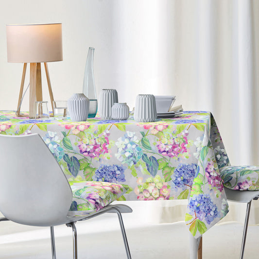 APELT 3108 Tischdecke Hortensien im Aquarellstil