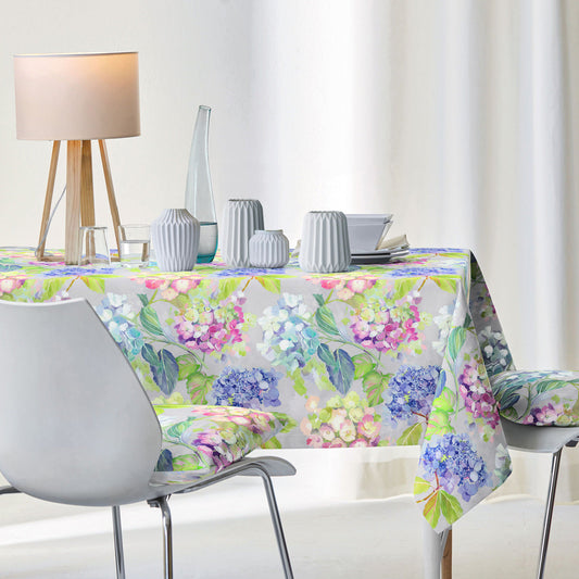 APELT 3108 Tischdecke Hortensien im Aquarellstil