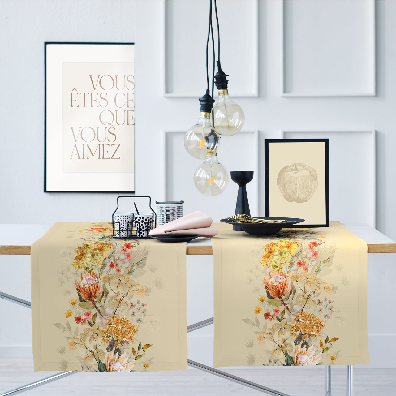 APELT 3402 Läufer zarte Herbstblüten