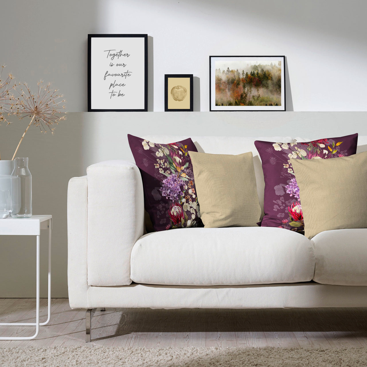 APELT 3402 Kissenbezug zarte Herbstblüten