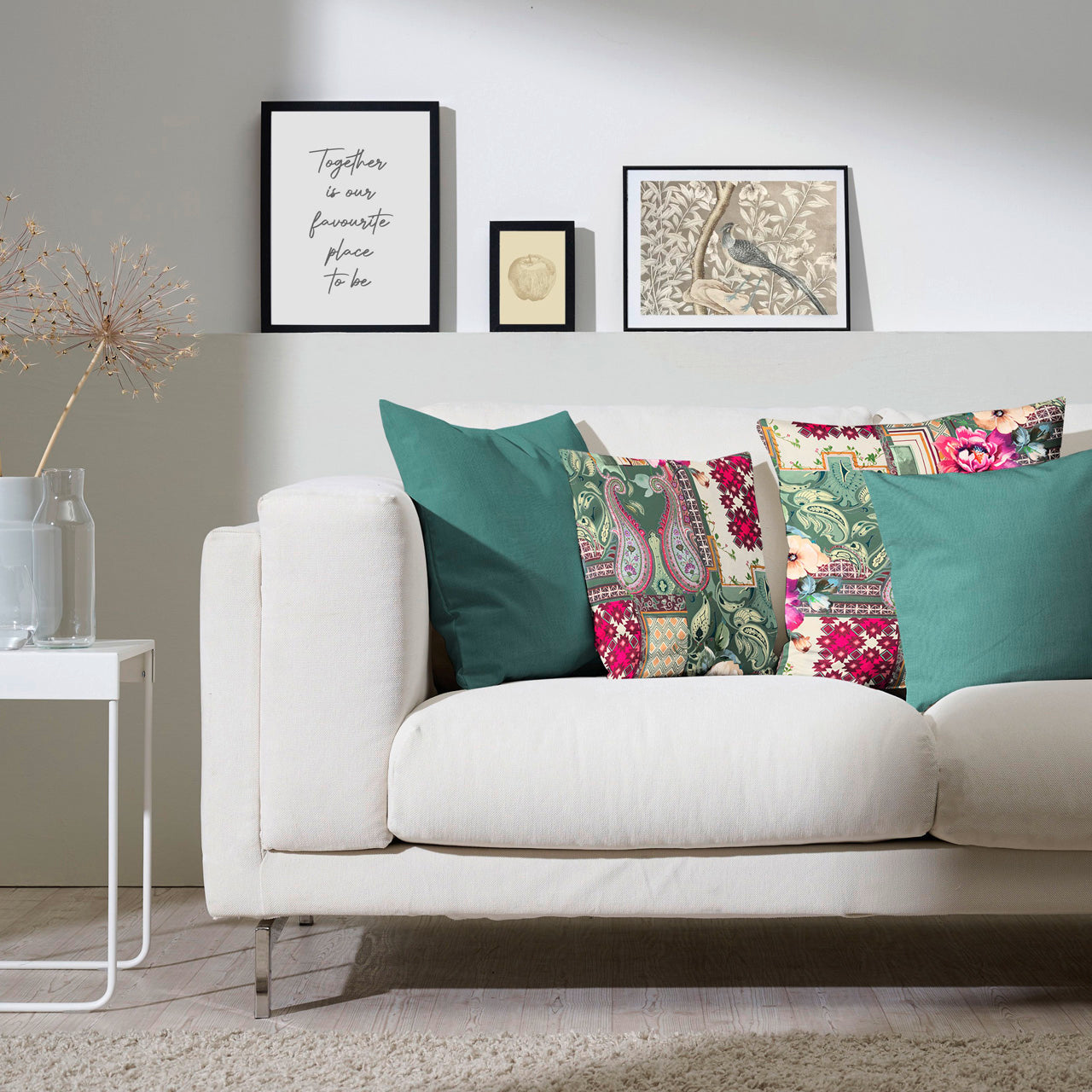 APELT 3403 Kissen Blumen und Ornamente im boheme-style