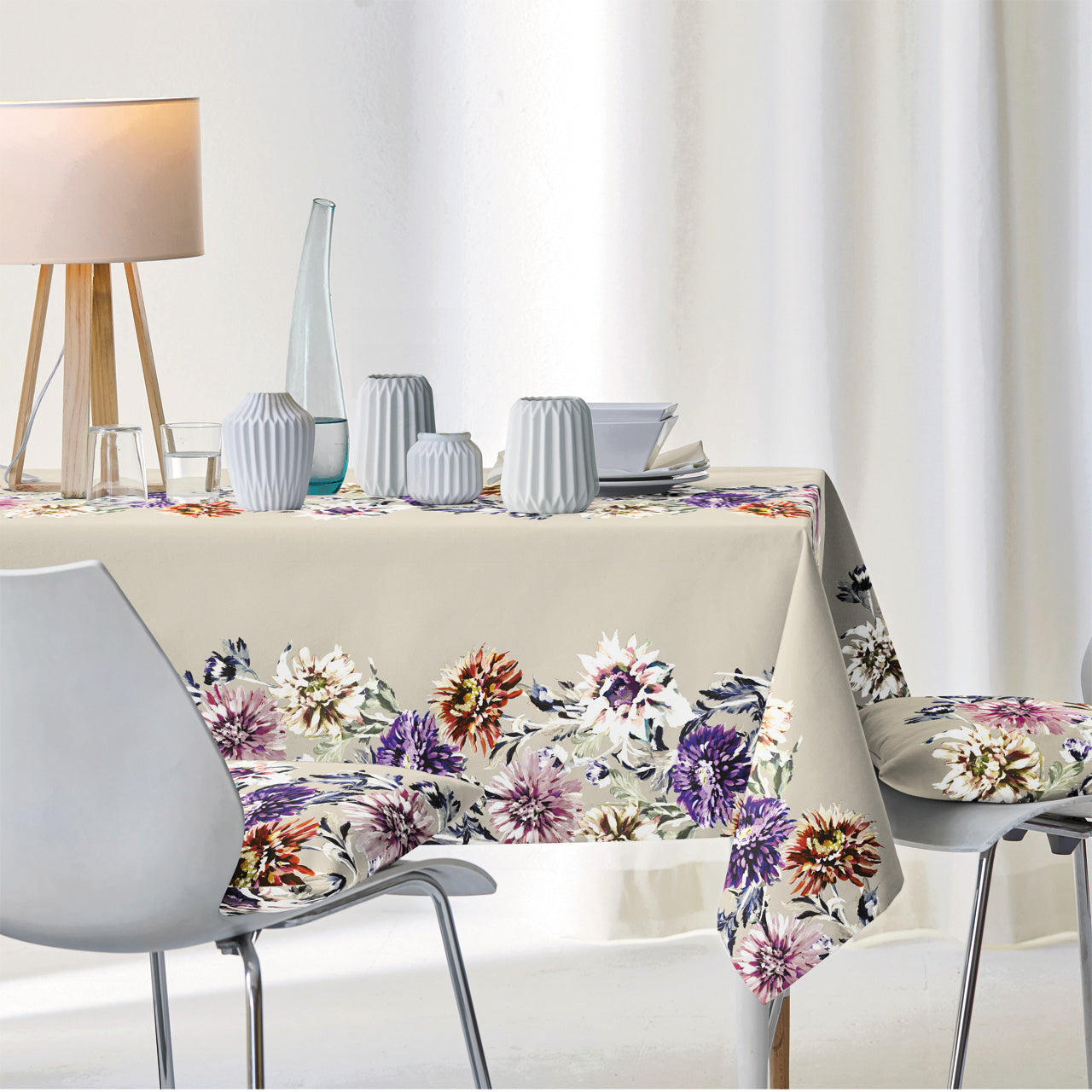 APELT 3404 Tischdecke Herbstblumentraum