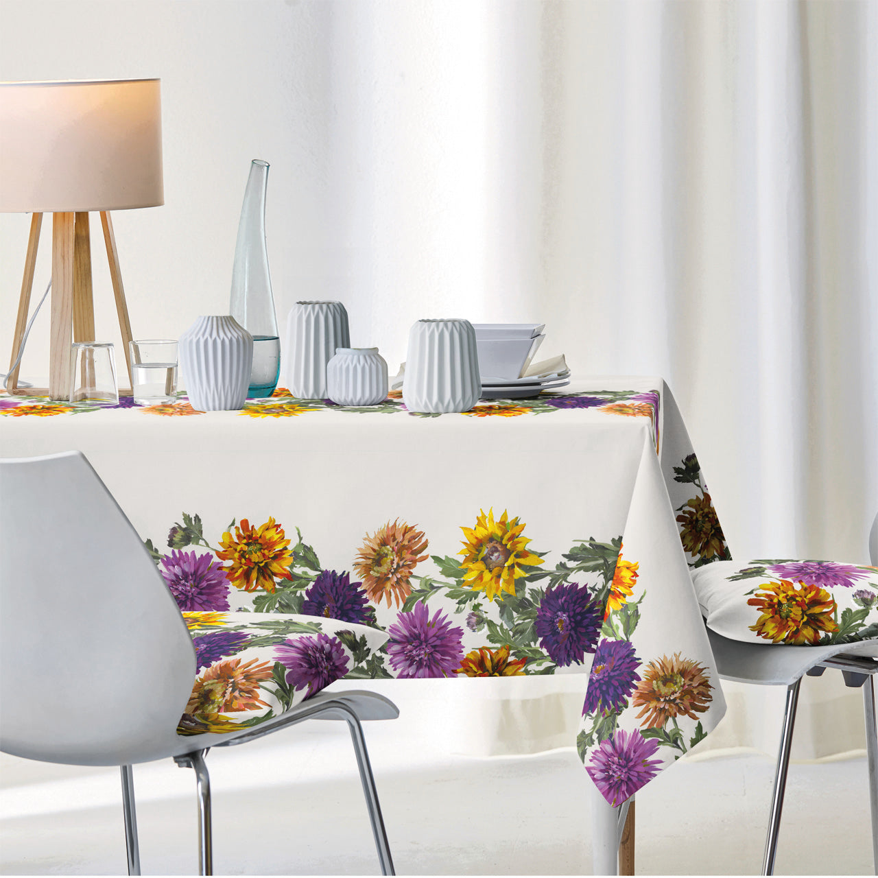 APELT 3404 Tischdecke Herbstblumentraum