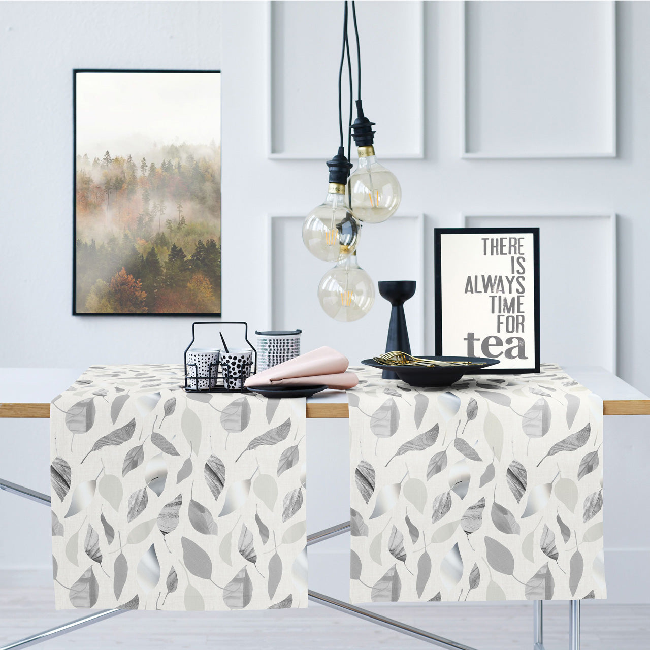 APELT 3406 Läufer Grafisch interpretierte Herbstblätter