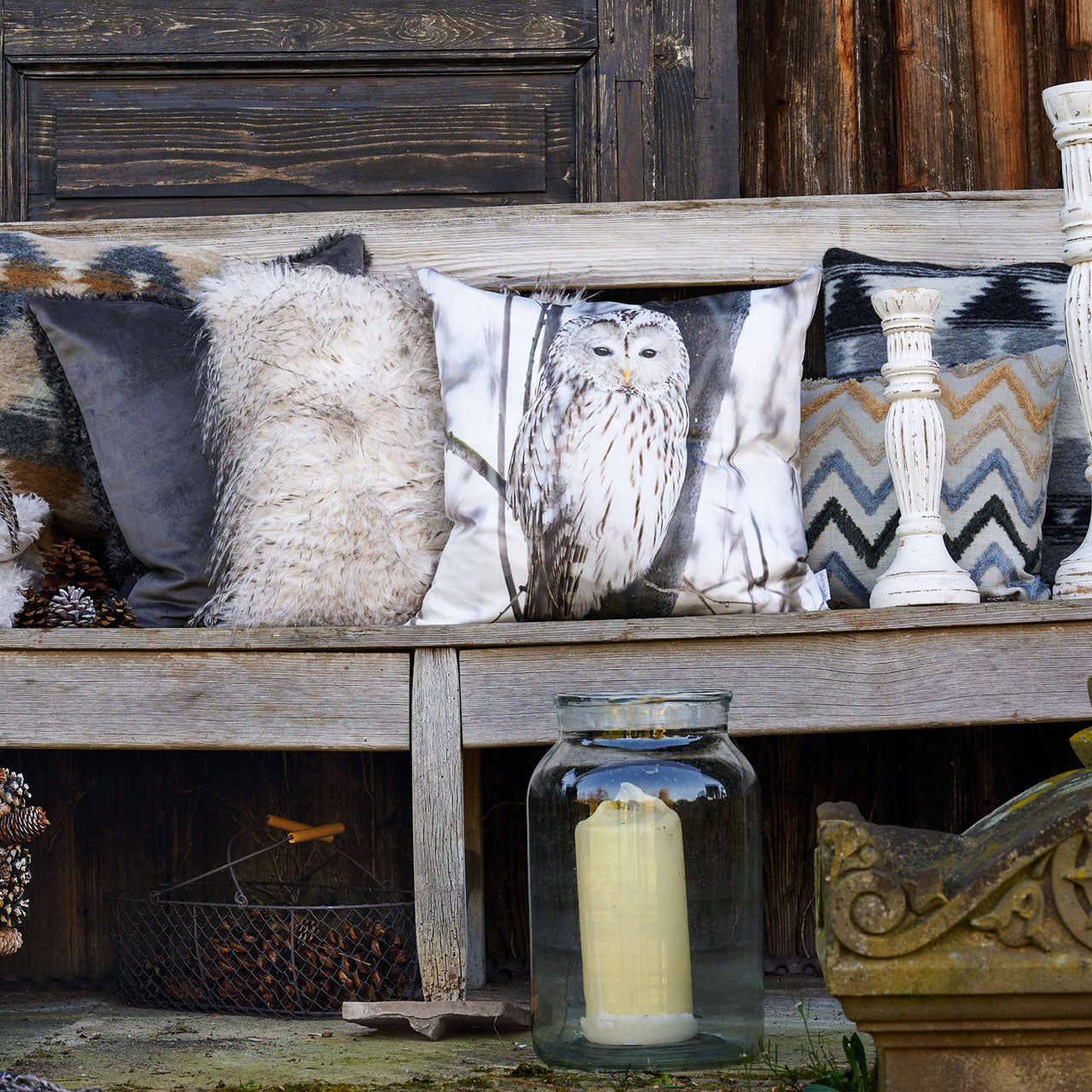 APELT 3700 Kissen Schneeeule