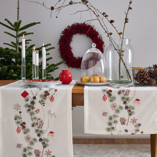 APELT 3711 Läufer Wintermotiv mit Lärchenzweigen