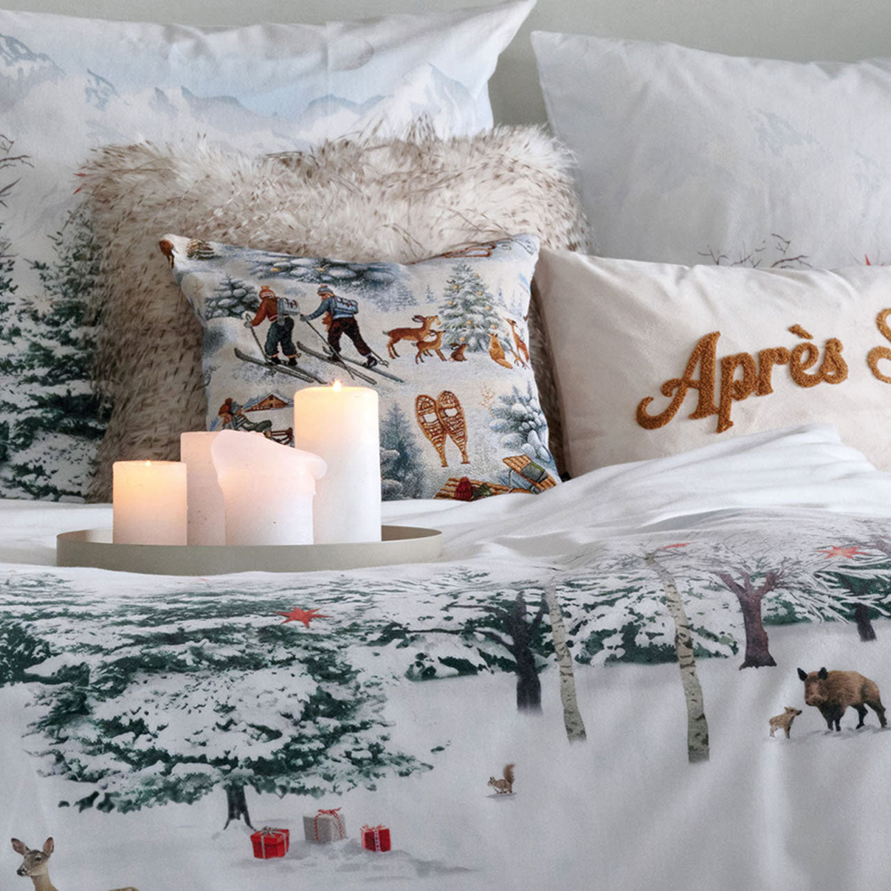 APELT 3714 Kissenbezug Weihnachtsmotiv im angesagten american-x-mas -Style