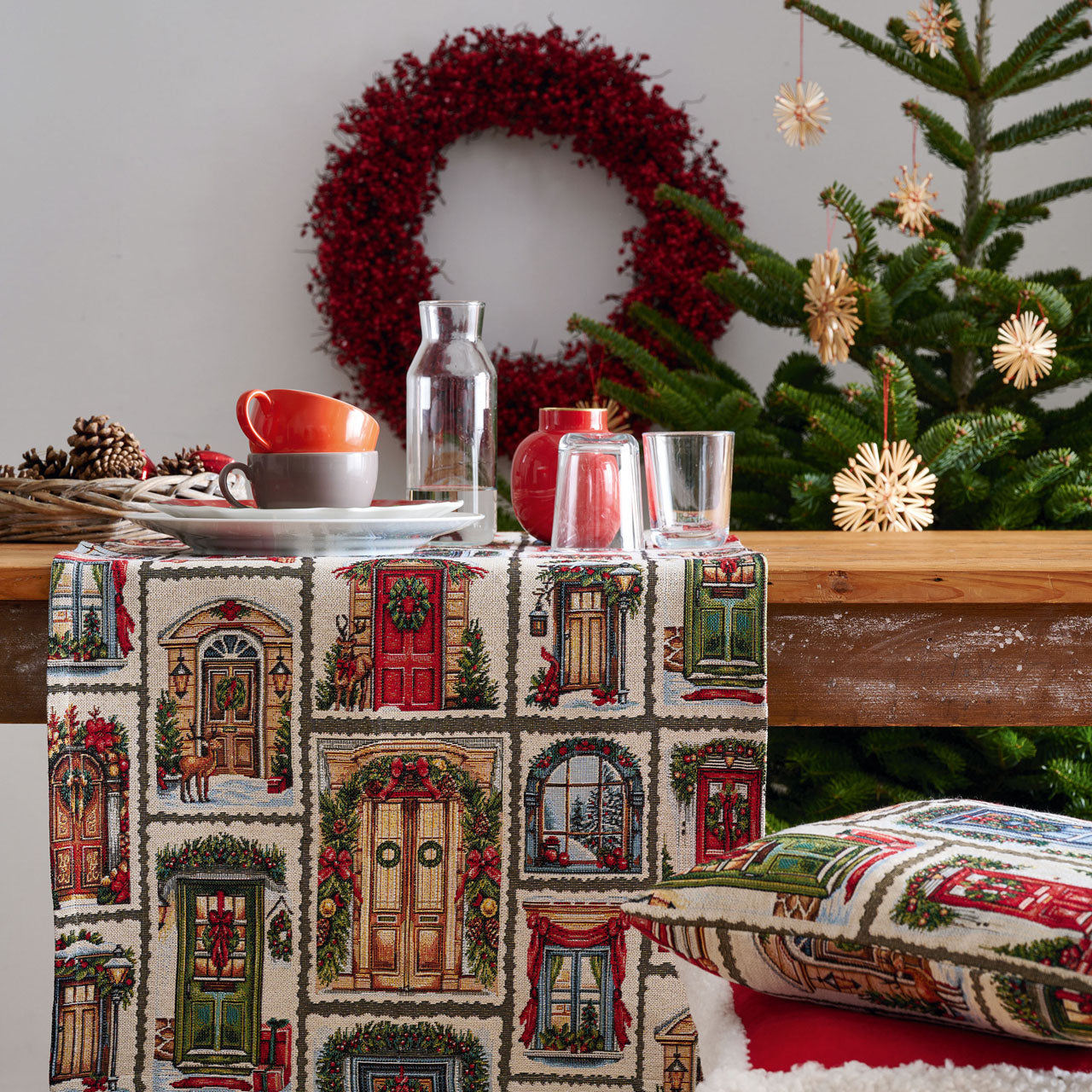 APELT 3715 Läufer Weihnachtsmotiv im angesagten american-x-mas -Style