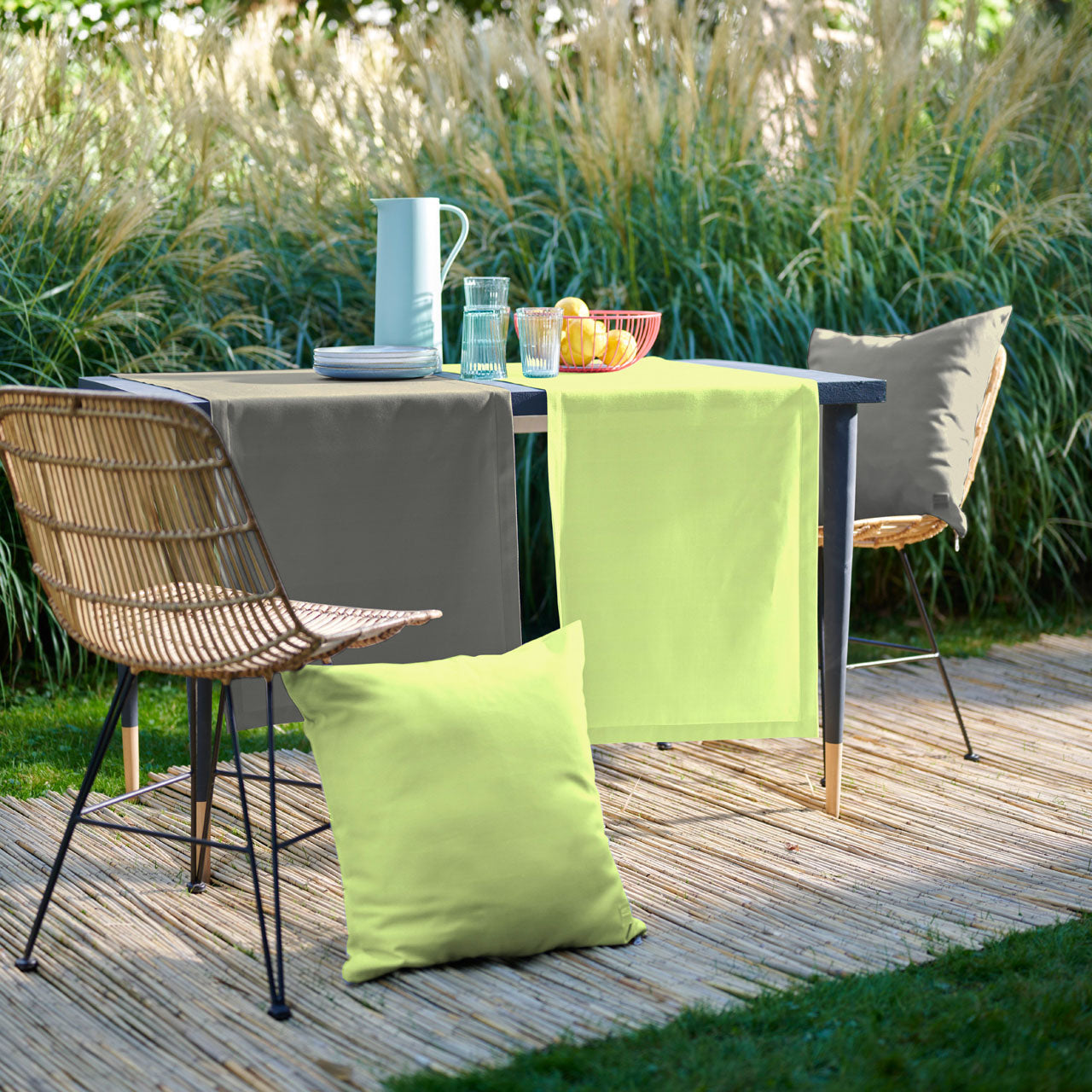 APELT 3800 Tischdecke Uni Outdoor mit Fleckschutz