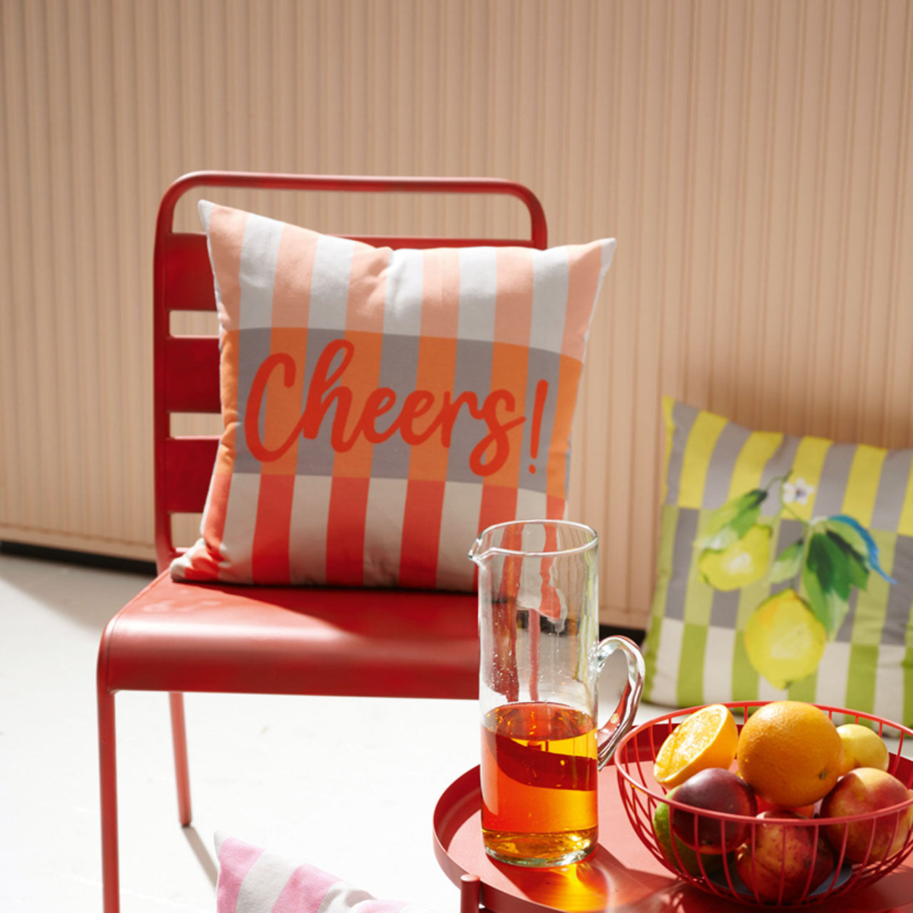 APELT 3801 Kissen Streifen mit Spuch Outdoor mit Fleckschutz