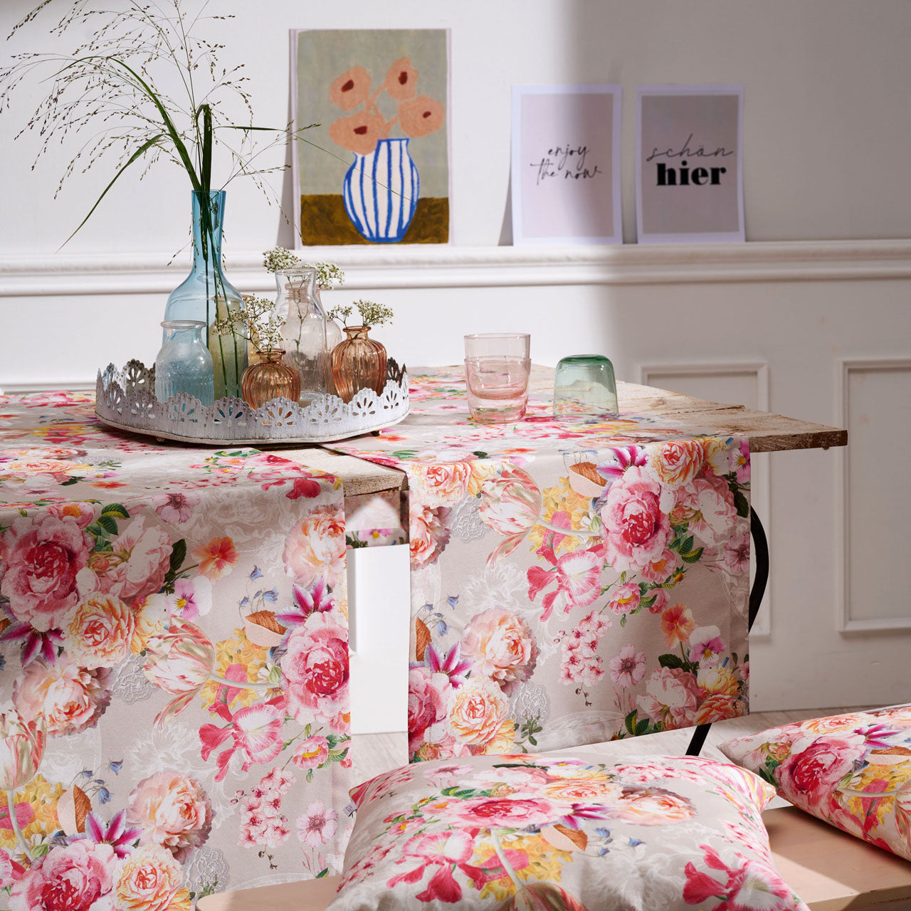 APELT 5451 Kissen Blumen-Motiv