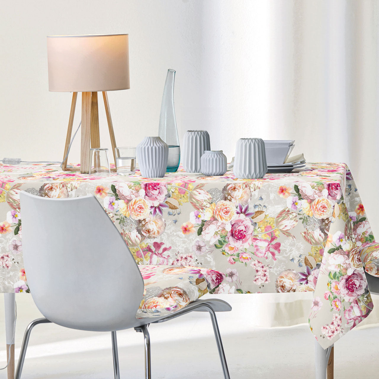 APELT 5451 Tischdecke Blumen-Motiv