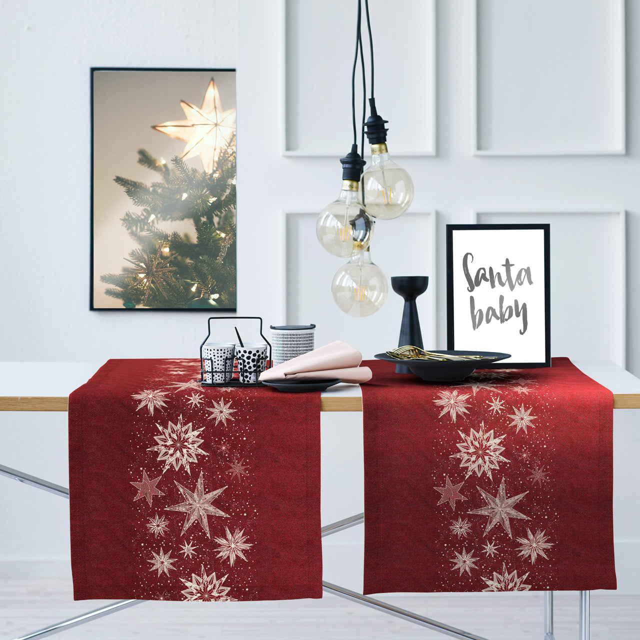 APELT 5843 Läufer weihnachtliche Sternen