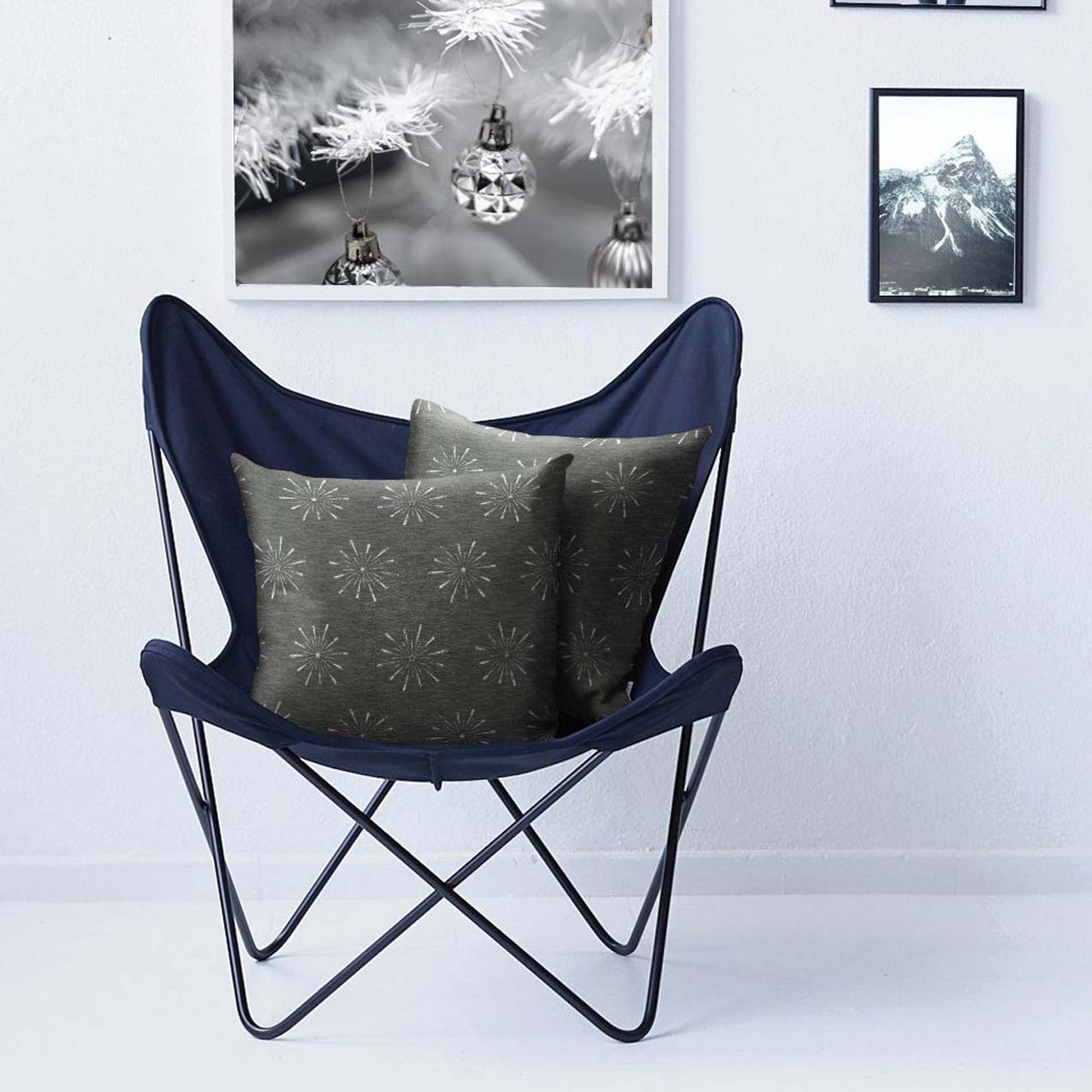 APELT 6302 Kissen Lurex Jacquardgewebe Sternendesign