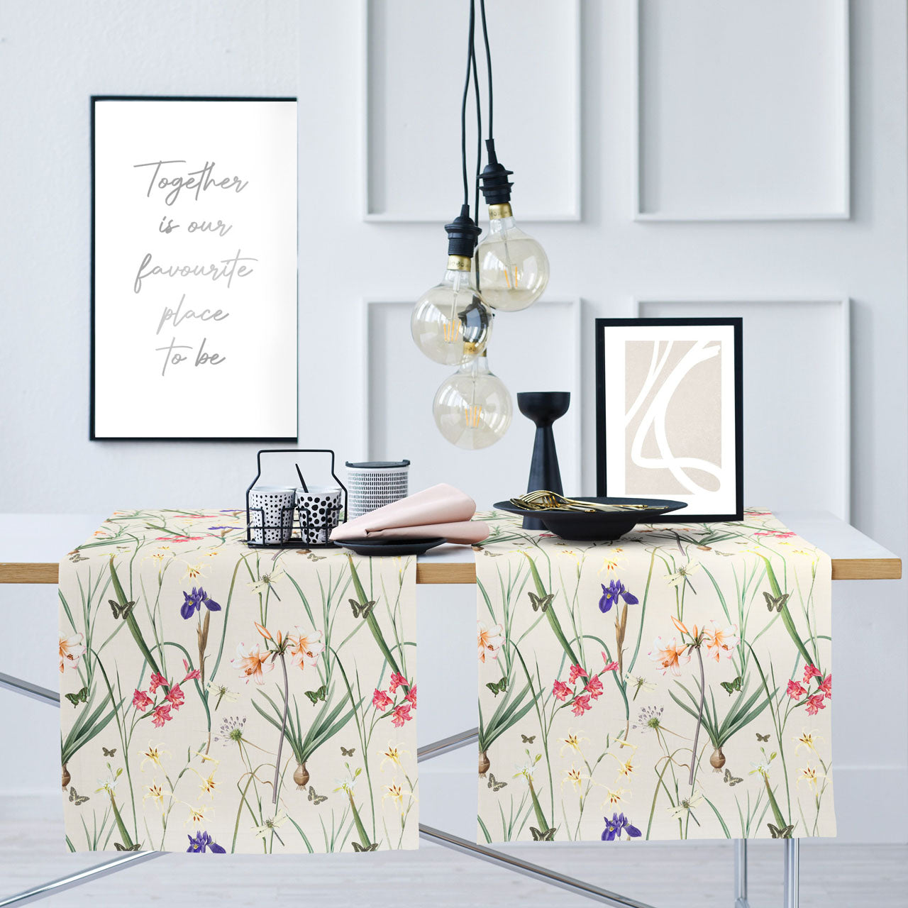 APELT 6720 Läufer Frühjahrsblüten Motiv