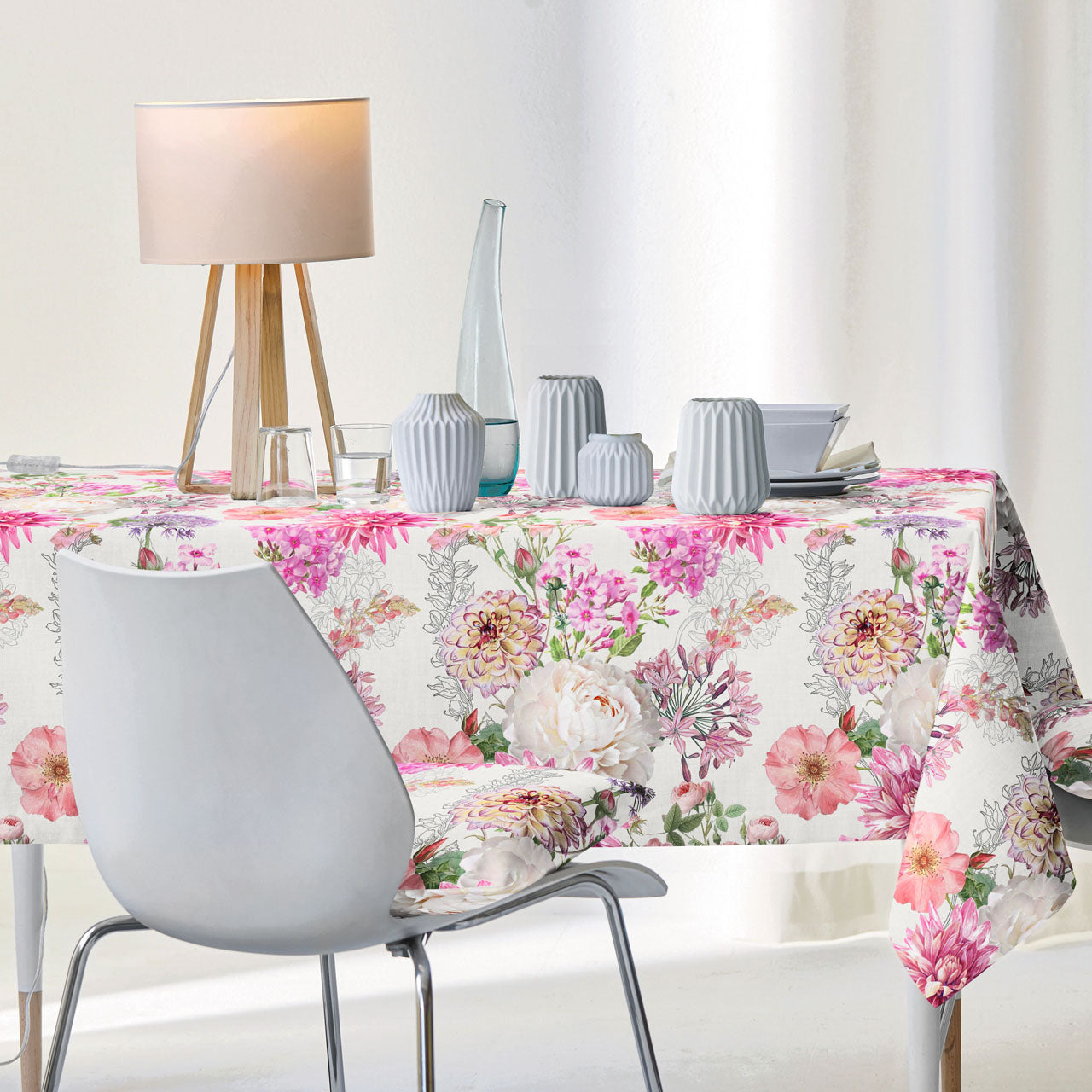 APELT 6748 Tischdecke Sommerblumen all-over