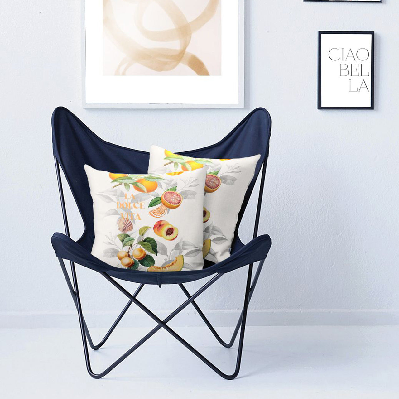 APELT 6752 Kissen Citrusfrüchte, Melone und Pfirsich