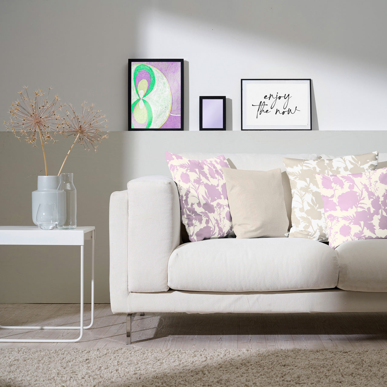 APELT 7002 Kissen Sommerblüten als Faux-Uni all-over