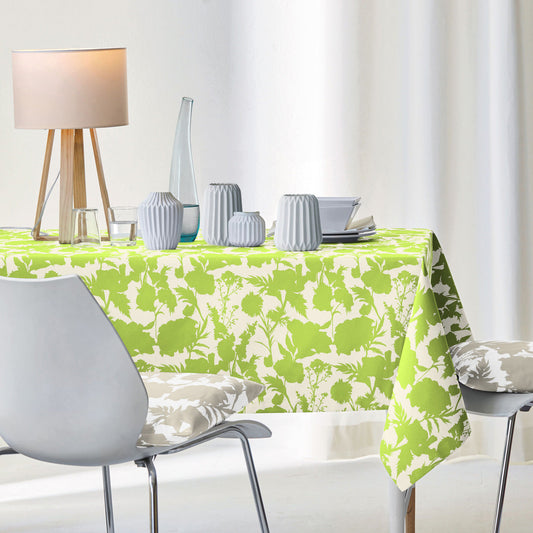 APELT 7002 Tischdecke Sommerblüten als Faux-Uni all-over