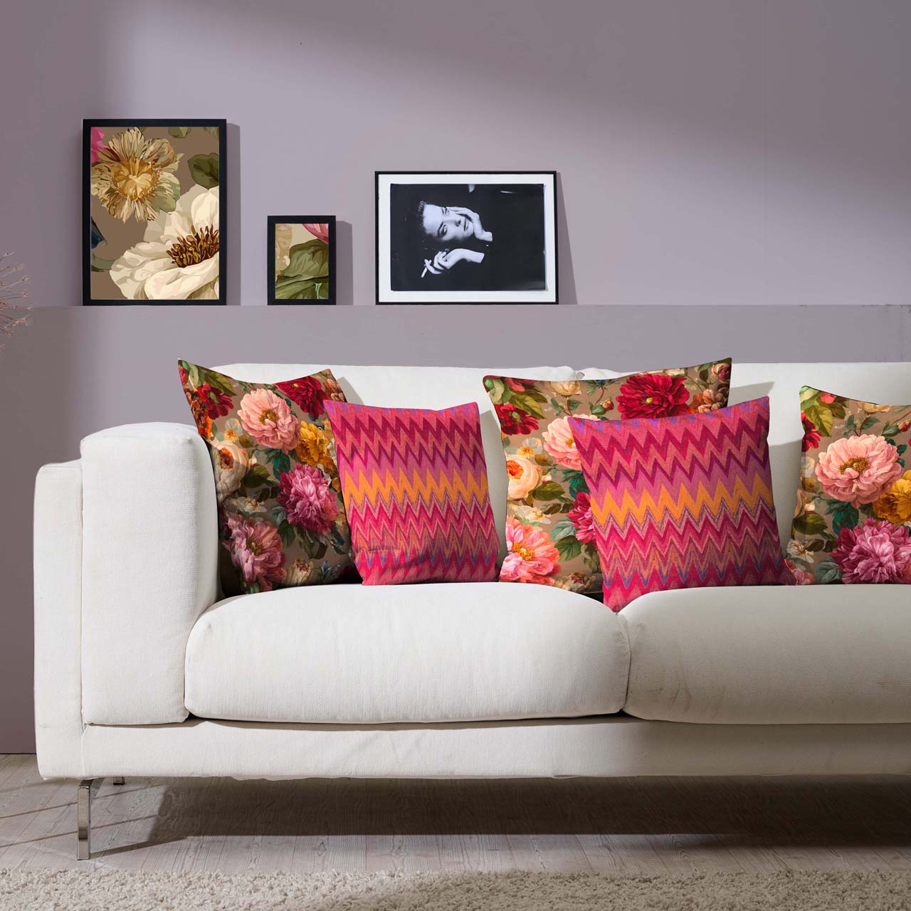 APELT 7405 Kissen Blumenmotive im englischen Landhausstil