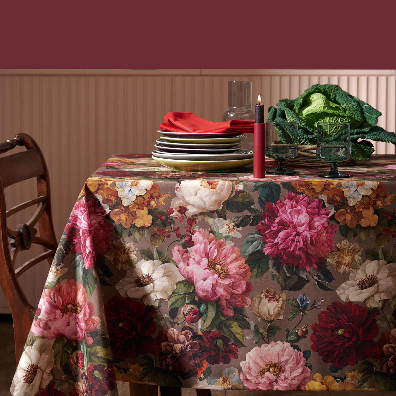 APELT 7405 Läufer Blumenmotive im englischen Landhausstil